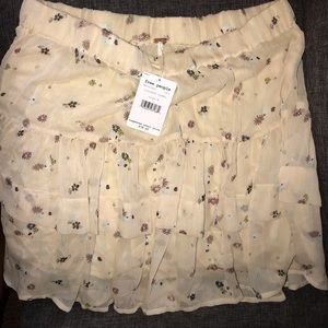 Free People Floral Mini Skirt